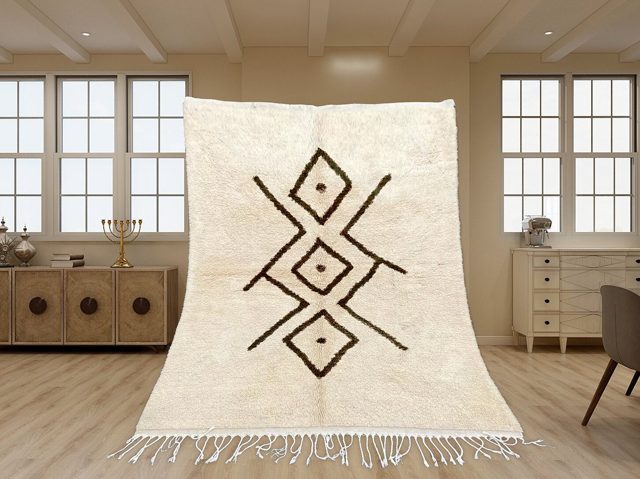Beni Ourain style Berber wool rug