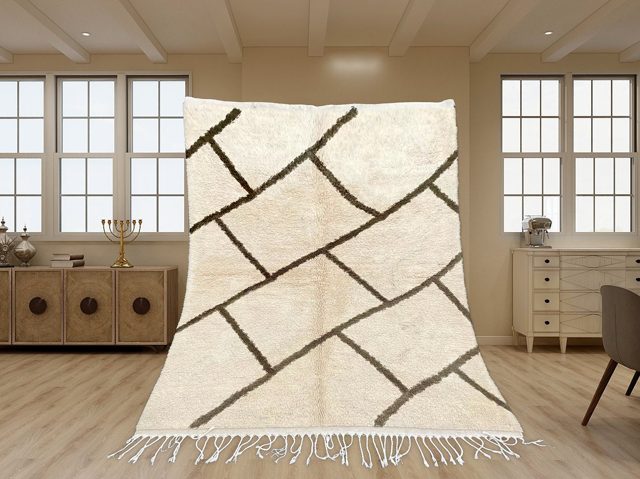 Beni Ourain Style Wool Berber Rug