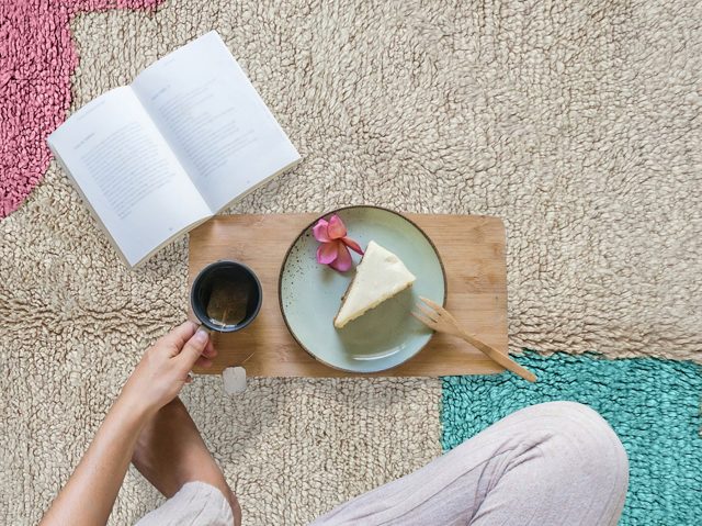 Custom Blue, Green, and Violet Beni Ourain Rug – photo 3