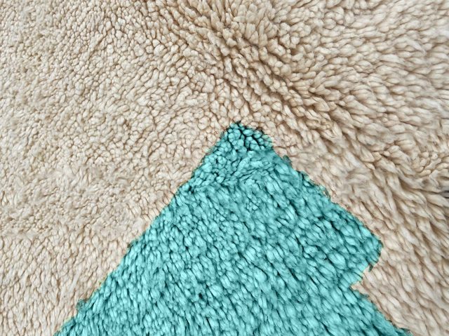 Custom Blue, Green, and Violet Beni Ourain Rug – photo 7