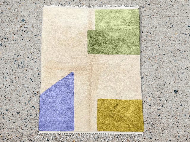 Custom yellow, Green, and Violet Beni Ourain Rug – photo 10