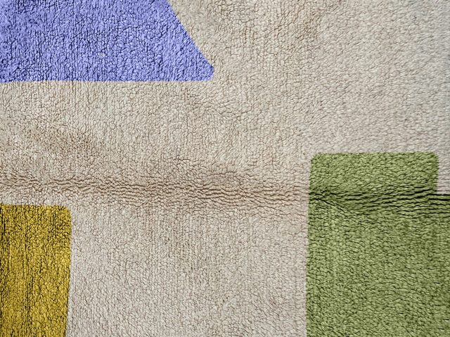 Custom yellow, Green, and Violet Beni Ourain Rug – photo 9