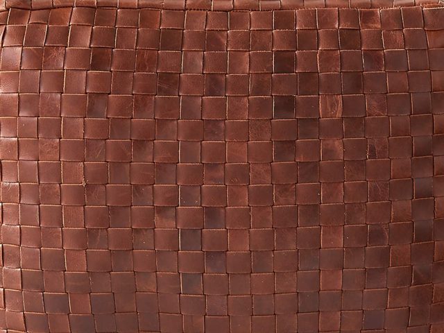 Hand-Braided Moroccan Leather Pouf – photo 9