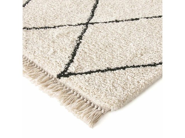 Moroccan Beni Ourain Rug with Black Lines – photo 3