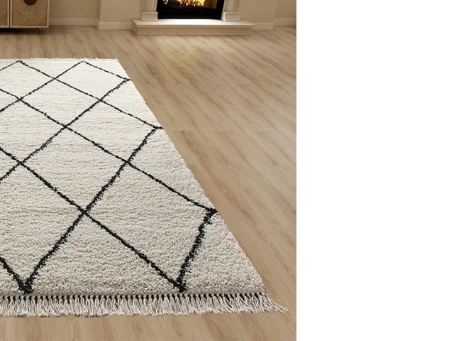 Moroccan Beni Ourain Rug with Black Lines – photo 7