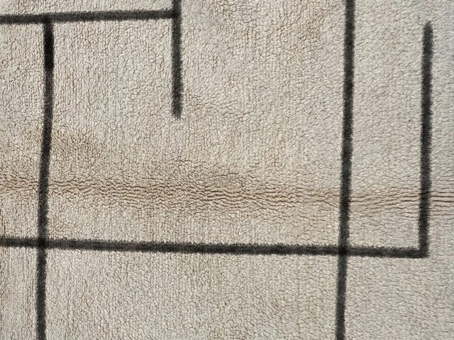 Moroccan Beni Ourain Rug with Crossed Black Lines – photo 6