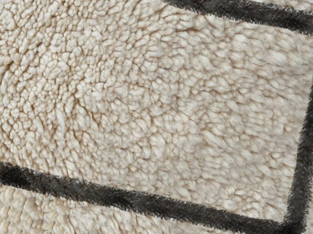 Moroccan Beni Ourain Rug with Crossed Black Lines – photo 8