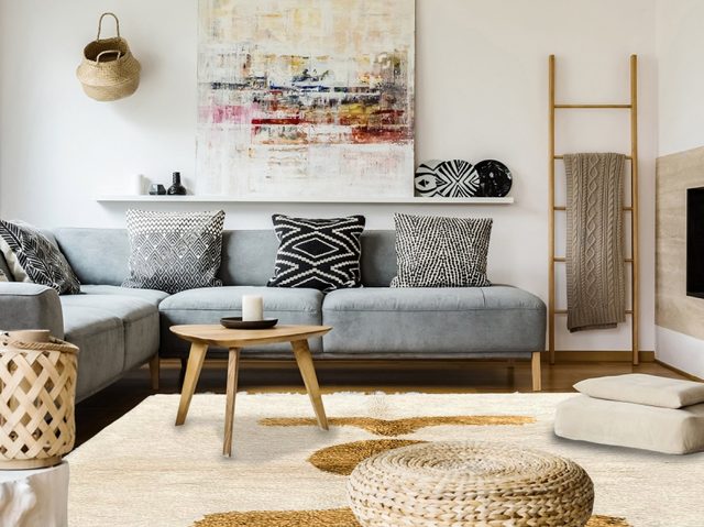 Moroccan Beni Ourain Rug with Unique Design