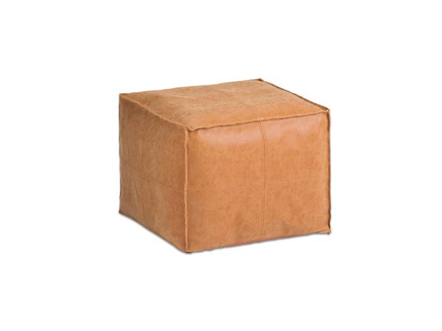 Square Moroccan Leather Pouf – photo 6