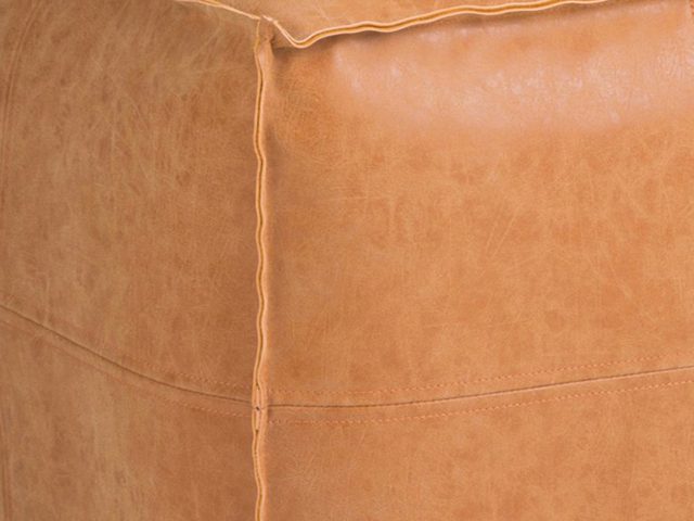 Square Moroccan Leather Pouf – photo 8