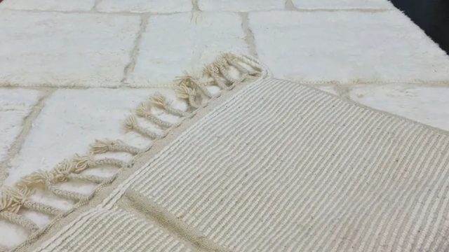 White Checkered Moroccan Rug – photo 7